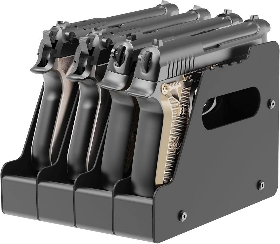 Pistol Rack for Gun Safe, Can Hold Up to 4-8 Pistols Gun Cabinet Accessories, Foam-Protected Gun Storage Rack, for Revolver, Glock 17 19 26 27 43 Pistol Accessories