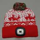 VZVXDW Unisex Beanie with The LED Light, Valentines Day Gifts for Him Women Mather Father USB Rechargeable Headlamp Caps (Elk)