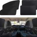 XCBYT Car Window Shades - 4 Pcs Car Privacy Curtains - 100% Block Light Car Window Covers - Magnetic Side Window Sun Shade Keeps Cooler for Breastfeeding, Taking a nap, Changing Clothes, Camping