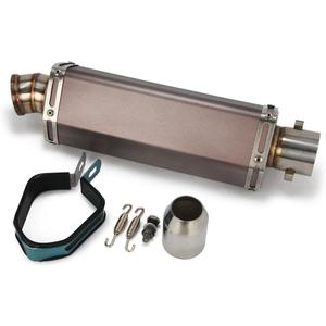 Universal 1.5-2" Inlet Hexagon Exhaust Muffler Pipe Slip On Scooter Motorcycle ATV Dirt Street Bike