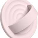 Upgraded Magnetic Phone Grip, Compatible with MagSafe, Silicone Comfy Removable Loop Grip, Phone Grip Finger Ring Holder for Back of Phone for iPhone Pro Max/Plus/16/15/14/13/12, Lovely Pink