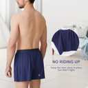 BAMBOO COOL Mens Boxer Shorts Underwear Soft Comfortable Breathable Knit Boxers Short for Men (3 or 5 Pack) (L)