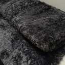 8x10 Area Rug for Living Room: Ultra Soft Fluffy Shag Black Rugs, Large Fuzzy Plush Indoor Non Slip Carpet Washable Rug for Bedroom Kids Nursery Office Dorm Modern Decor (Black)