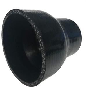 ID 2.5" to 3.5" Silicone Straight Reducer 64mm to 89mm, Length 4" (102mm), 4-Ply Reinforced Wall Thickness 0.2 (5mm), High Performance Automotive Pure Silicone Coupler Hose, Black