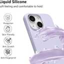 ZTOFERA Crossbody Strap Case Compatible with iPhone 14 Plus/15 Plus 6.7 inch, Lanyard Strap with Adjustable Neck Shoulder,Liquid Silicone Soft Shockproof Protective Phone Cover-Purple