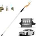 Radiator Cleaning Wand,2025 New Pressure Washer Wand, 24'' Durable Stainless Steel Cleaning Wand, Multi-use Radiator Flush Tool for Home and Car, Car Radiator Cleaner for Professionals (With Switch)