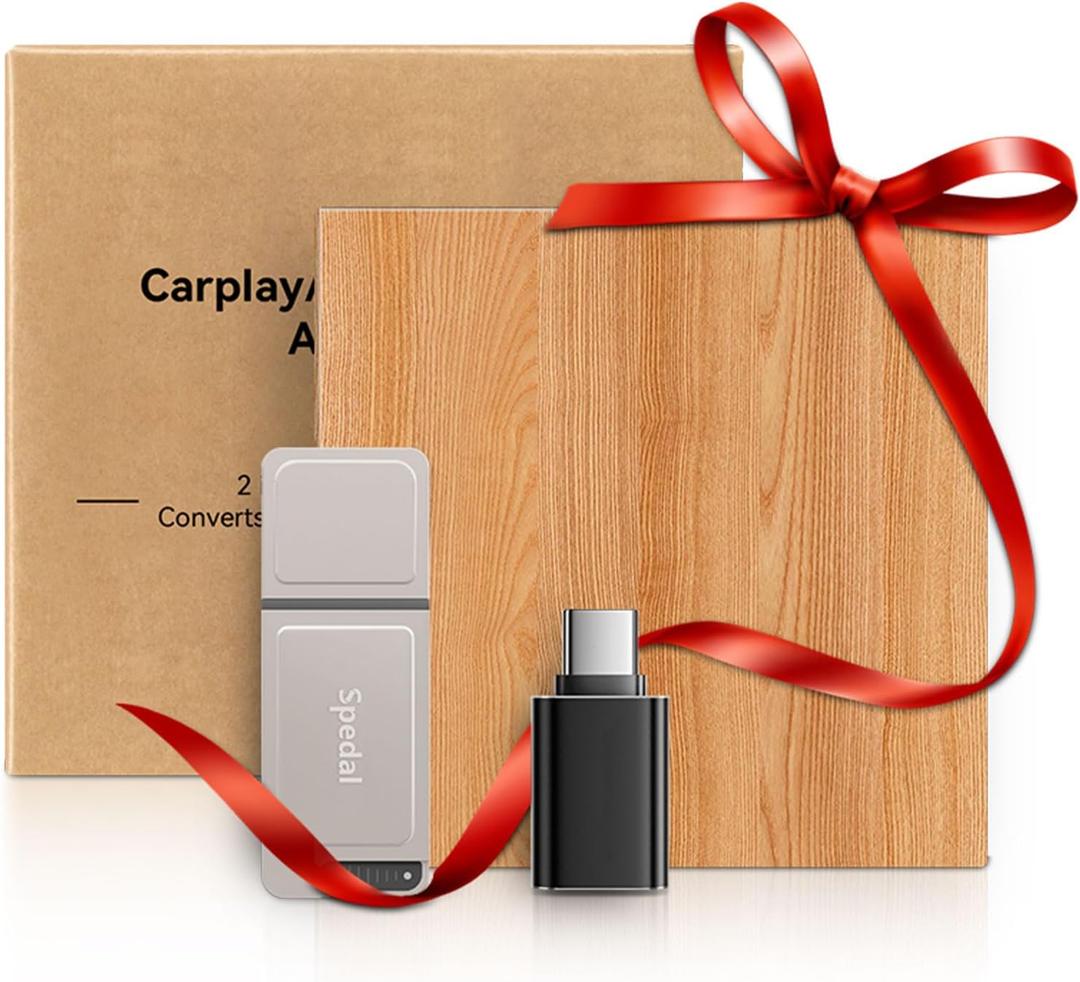 IceCool Metal CarPlay Adapter, Upgrade 2in1 Wireless CarPlay & Android Auto Adapter, Plug & Play, WLAN Dual-Band 2.4G+5G, Auto Reconnect, Compatible with After 2016 Cars with Wired CarPlay