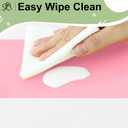 Misaya 3 Packs Striped Disposable Table Cloth, 54 x 108 Inch Waterproof Rectangle Tablecloth, Leakproof & Sturdy Decorative Table Covers for Picnic, Party and Outdoor, Pink and White