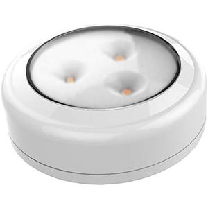 Brilliant Evolution Wireless LED Puck Light | Works with Remote Control | Under Cabinet, Closet Light | Battery Powered | Under Counter Lighting (Pack of 1)