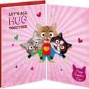 D24TIME Funny Valentines Day Cards Gifts for Him Her Boyfriend Girlfriend Husband Couple Valentines Anniversary Love Card Gift for Kids Family Friends Cat Lovers Birthday Greeting Cards with Envelopes, Pack of 2