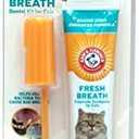 Arm & Hammer for Pets Dental Kit for Cats | Eliminates Bad Breath | 3 Piece Set Includes Cat Toothpaste, Cat Toothbrush & Cat Fingerbrush in Tasty Tuna Flavor, 2.5 ounces