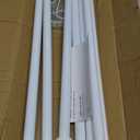 Curtain Rods for windows 66-120 inch, 5/8 inch Decorative White Splicing Heavy Duty Metal Curtain Rod set with Brackets