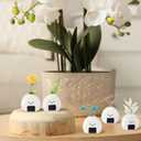 5 Pcs Mini Ceramic Bud Vases Rice Ball Small White Vase Japanese Onigiri Miniature Flower Vase for Flowers and Pampas Grass, Kawaii Japanese Craft for Table Decor