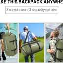 Hulongo 90L Large Waterproof Duffle Bag Backpack for Men, Mens Duffel Backpack Bags for Traveling, Heavy Duty (Green, 90L)