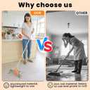 Multifunction Magic Rubber Air Broom, Replaceable Silicone Floor Squeegee, Sweeper and Scrape 2 in 1 Household Cleaning Squeegee Broom for Floor, Bathroom, Kitchens, Tile, Glass (Orange)