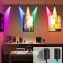 Tyute RGB LED Spotlights, Color Changing Picture Light for Wall with App & Remote, Music Sync, Ambient Lighting Indoor Spotlight for Living Room Bedroom Gaming Decor