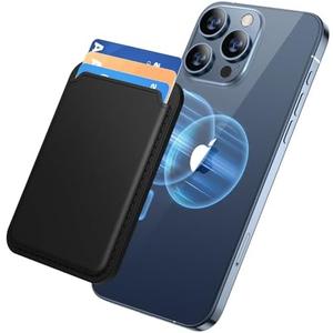 Miracase for MagSafe Wallet, Magnetic Card Wallet Holder, Compatible with MagSafe Wallet, 3-Card Holder, for iPhone 15/14/13/12 Series,Black