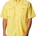 Columbia Men's PFG Bahama II Short Sleeve Shirt, Mineral Yellow, Medium