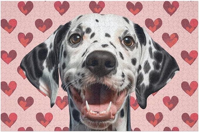 Dalmatian Puppy Puzzles Personalized Jigsaw Puzzles Wooden Photo Puzzle for Adults Family Picture Puzzle Gifts for Wedding Birthday Valentine's Day Gifts