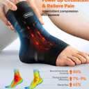 Flat Knitting Ankle Brace For Women&Men, 7-Zone Dynamic Compression Sleeve w/Flex Strap,Foot Support For Sports, Sprained Ankle, Achilles Tendonitis, Plantar Fasciitis Relief(Pack of1)L, Black