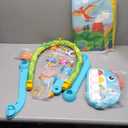 UMIKU Baby Gym Play Mats Baby Tummy Time Mat Musical Activity Center for Newborn Infant Piano Babies Play Mat Music & Light Newborn Infant Gifts for Babies 0-3 6 9 12 Months Dinosaur Style (Green)