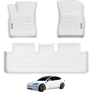 Floor Mats for 2024-2026 Tesla Model 3 Highland,White