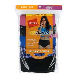 Hanes womens Cool Comfort Microfiber Underwear, 10pack Briefs, 10 Pack  Assorted 1, 9 US