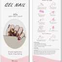 3 x JMEOWIO Gel Nail Stickers Christmas Snowflake Glitter Red Semi Cured Gel Nail Strips Wraps UV/LED Nails Art Design Decoration Accessories