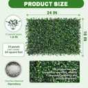 ODTORY Artificial Grass Wall Panels, 24 x 16 in 24P (64 sqft) UV-Resistant Faux Boxwood Vine Privacy Screen, Greenery Fence Cover for Balcony, Backyard, Garden and Indoor Outdoor Home Decor