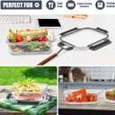 6Pack 22oz Glass Meal Prep Containers, Glass Food Storage Containers Sets with Snap Leak Proof Lids for Microwave, Oven, Freezer and Dishwasher Safe (Grey, 22oz)