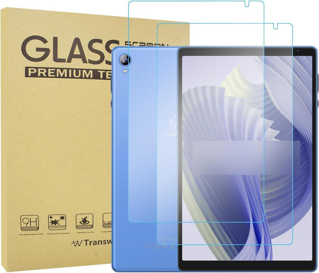 (for EP103A Tablet) 2PCS Tempered Glass Screen Protector for Pritom BAKEN VOLENTEX VASOUN Tab 10 Lite Tablet Model M10/ APOLOSIGN Maxsignage ApoloMedia TWTNVOF EP103A/ Weelikeit P16W Tablet