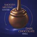 Lindt LINDOR Dark Chocolate Candy Truffles, Dark Chocolate with Smooth, Melting Truffle Center, 25.4 oz., 60 Count (EXP 07/31/26)