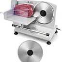 VEVOR Meat Slicer, 6.7" Electric Deli Slicer Machine with 2 SUS420 Blades, 0-0.6 inch Adjustable Thickness, 150W Home Food-Slicer for Meat, Ham, Baguett, Steak, ETL Approved