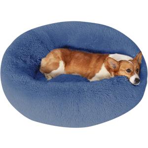 JOLLYVOGUE Dog Beds Large Sized Dog, 36 inches Calming Soft Anti-Anxiety Donut Dogs Bed, Washable Round Fluffy Cushion for Large Pets, Fits up to 80 lbs Pets