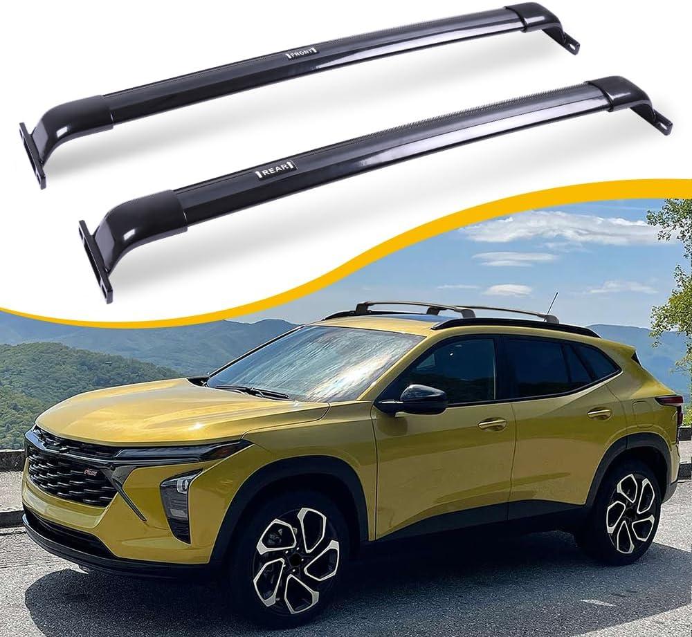220lbs Cross Bar Roof Rack Fit for Chevrolet Chevy Trax 2RS ACTIV LT 2023-2026 Cargo Carrier Crossbar Rooftop Accessories (with Side Roof Rails)