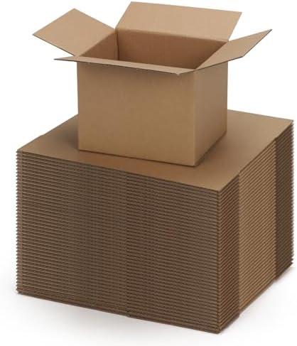 ZBEIVAN Shipping Boxes Mailers 4x4x3 inches Corrugated Cardboard Small Packing Kraft Moving Mailing Box, Pack of 40