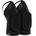 Queen Wear Black Fire Pole Dance Knee Pads Perfect Woman Protection for Ballet Modern Dance and Indoor Sports (XXL)