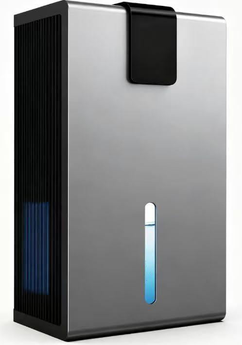 Dehumidifier, Dehumidifiers for Home 98 OZ Water Tank, (1000 sq.ft) Dehumidifier for Basement Bedroom Bathroom with Auto Shut Off, Digital Display, 7 Colors LED Light, Grey