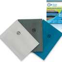 Microfibre Premium Cleaning Cloth Set of 3 - Magic Cloth | All Purpose, Absorbent Washcloth | Microfiber for Window, Kitchen, Bathroom | Lint-Free, Scratch-Free Glass CLoth | 16'' x 24'' | Dark Series