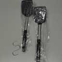 Pack of 2 Silicone Solid Turner, Non Stick Slotted Kitchen Spatulas, High Heat Resistant BPA Free Cooking Utensils, Ideal Cookware for Fish, Eggs, Pancakes (Black)