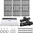 Replacement Parts for Charbroil 463340516 463370519 Gas 2 Coal Grill, Grates & G460-2900-W2 Tank Heat Shield & Burner & Igniter & Heat Shield & Flame Carryover for Charbroil Gas2coal 463340516