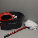 O-Cedar EasyWring Microfiber Spin Mop, Bucket Floor Cleaning System, Red, Gray, Standard