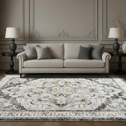 Amazon.com: RUGICI Area Rugs 6x9,Washable Area Rug for Living Room,Low Pile Rug,Non-Slip Non-Shedding Bedroom Rug,Indoor Modern Carpet for Bedroom Kitchen Dining Room Home Dcor (Grey, 6x9) : Home & Kitchen