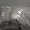 LLanCL 3D Jacquard Design Comforter Set, UltraSoft Warm Twin Size Sherpa Fur Plush 2Pieces Sets Luxury Cozy Bedding with 1 Pillowcase (68"x90", Grey)