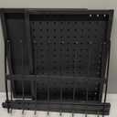 Power Tool Organizer with Wheels 4 Tier Tool Cart Loads 500 LBS with 8 Cordless Drill Holder & Screwdriver Rack Metal Utility Rack for Home, Garage, Workshop, Gifts for Men, Regular with Basket