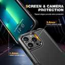 Diaclara Designed for iPhone 13 Pro Max Case, [with Privacy Screen Protector] [Anti Spy] [Military Grade Drop Protection] Heavy Duty Full-Body Shockproof Phone Case, Black