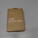 Surge Protector Power Strip, REALMADE 4 AC 4 USB Power Strip, Flat Plug Outlet Extender, 5Ft Extension Cord, Wall Mount Desk Charging for Home Office， White & Gray