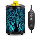 Leyoue Electric Wax Melt Warmer with Timer - PTC Heating Plate & 7 Colors LED Changing Light, Fragrance Warmer for Home, Office, Gifts & Decor (Black Forest)
