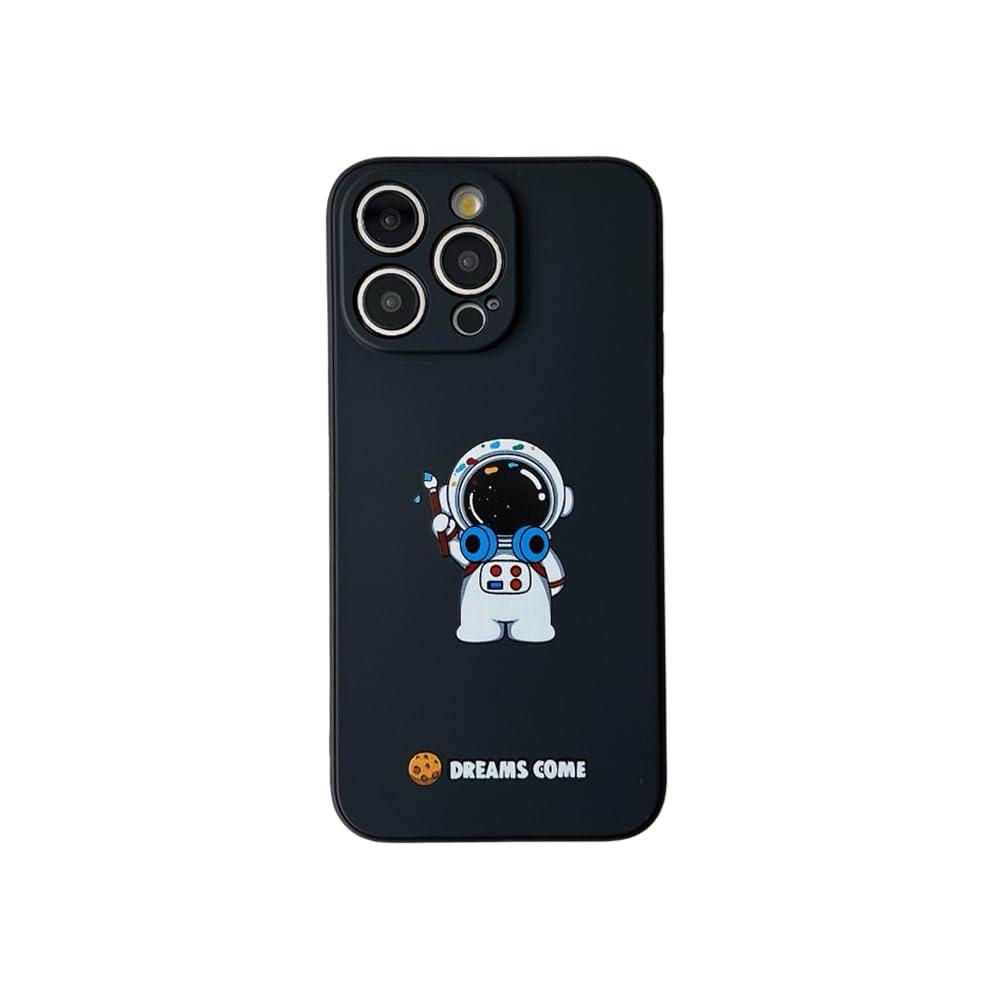 Yonds Queen for iPhone 15 Pro Max Cute Case, Cool Cartoon Astronaut Space Planet Moon Design Stylish Bumper Cover Soft TPU Protective Anti-Slip Shockproof Case(iPhone 15 Pro Max, Painting)