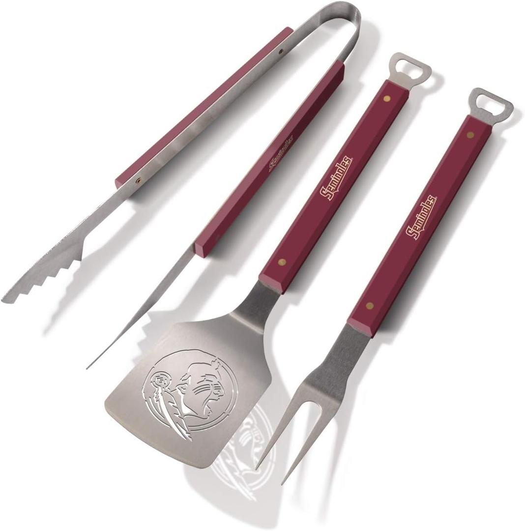 YouTheFan 5020827 Florida State Seminoles Spirit Series 3 Piece BBQ Set